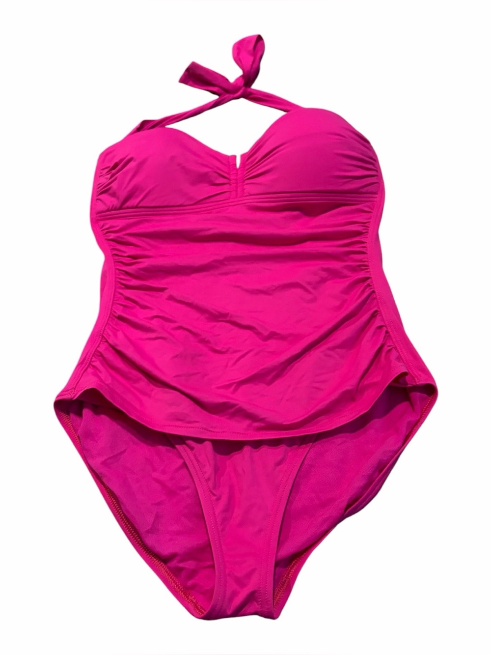 TOMMY BAHAMA hot pink halter neck one piece swimsuit